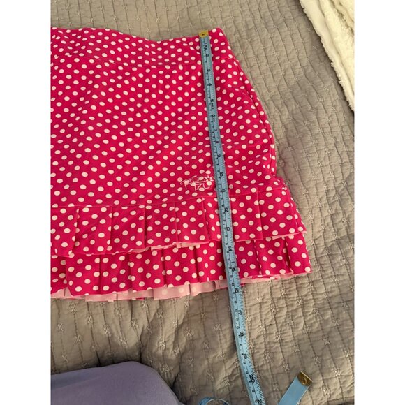 Tzu Tzu Womens Size Medium Pink White Polka Dot Pull On Athletic Skort - Picture 8 of 10